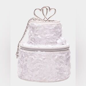 Betsey Johnson Wedding Cake crossbody bag with ivory ruffles NWT for the bride